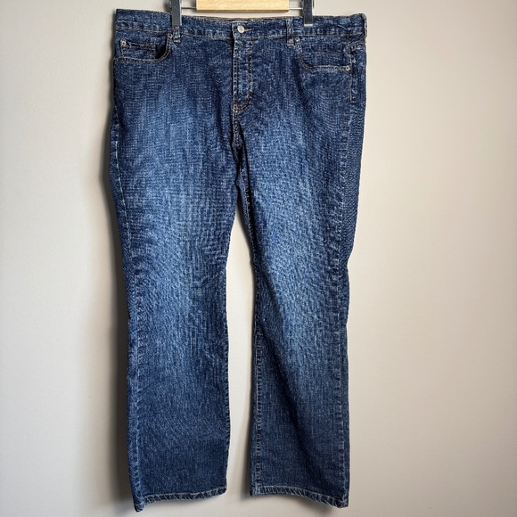 Old Navy Vintage Y2K Denim Ultra-Low Waist Bootcut Women's Jeans Blue‎ Size 18 - Picture 1 of 11